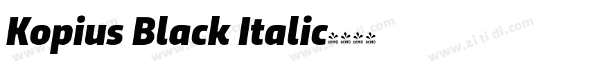 Kopius Black Italic字体转换